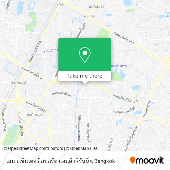 เสนา เซ็นเตอร์ สปอร์ต แอนด์ เลิร์นนิ่ง map