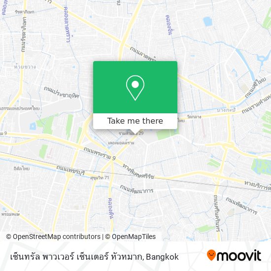 เซ็นทรัล พาวเวอร์ เซ็นเตอร์ หัวหมาก map