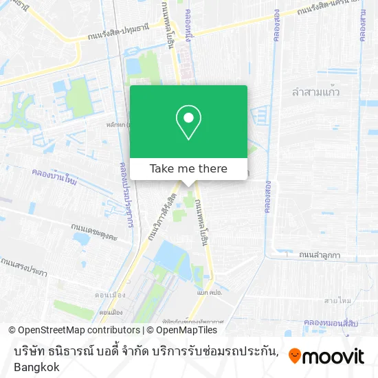 บริษัท ธนิธารณ์ บอดี้ จำกัด บริการรับซ่อมรถประกัน map
