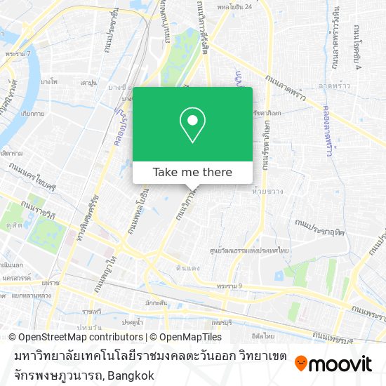 มหาวิทยาลัยเทคโนโลยีราชมงคลตะวันออก วิทยาเขตจักรพงษภูวนารถ map