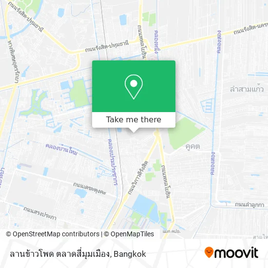 ลานข้าวโพด ตลาดสี่มุมเมือง map