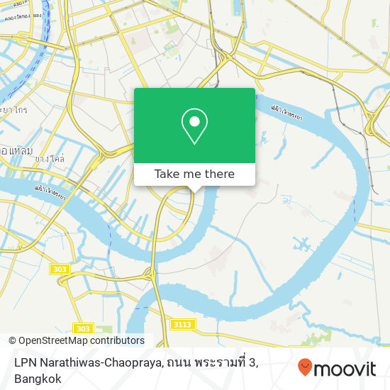 LPN Narathiwas-Chaopraya, ถนน พระรามที่ 3 map
