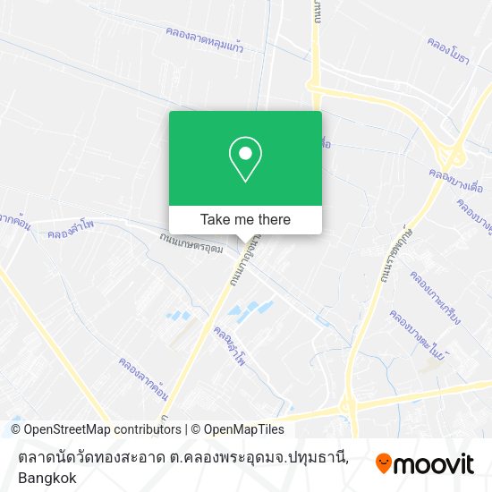ตลาดนัดวัดทองสะอาด ต.คลองพระอุดมจ.ปทุมธานี, คลองพระอุดม, ลาดหลุมแก้ว 12140 map