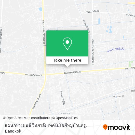 แผนกช่างยนต์ วิทยาลัยเทคโนโลยีหมู่บ้านครู map