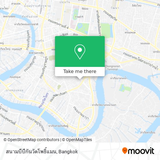 สนามบีบีกันวัดโพธิ์แมน map