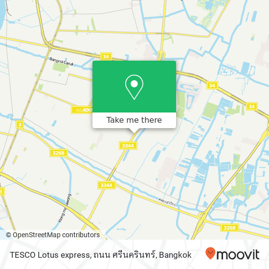 TESCO Lotus express, ถนน ศรีนครินทร์ map