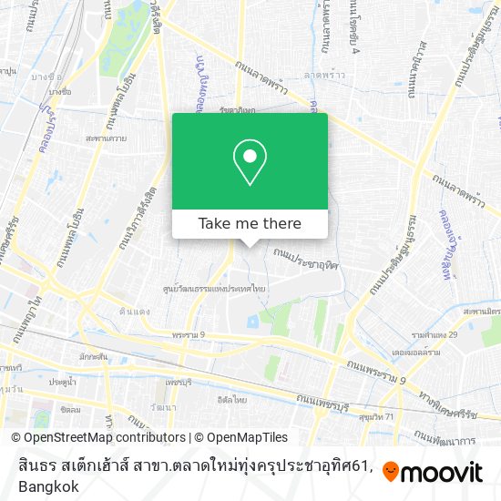 สินธร สเต็กเฮ้าส์ สาขา.ตลาดใหม่ทุ่งครุประชาอุทิศ61 map