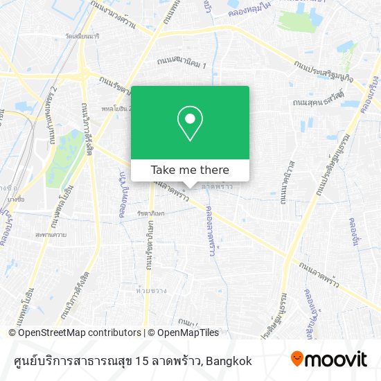 ศูนย์บริการสาธารณสุข 15 ลาดพร้าว map