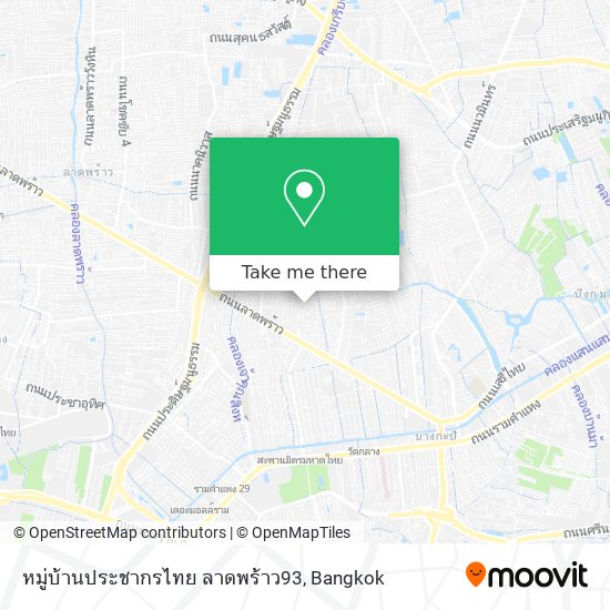 หมู่บ้านประชากรไทย ลาดพร้าว93 map