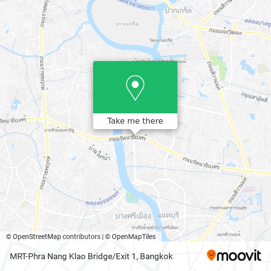 MRT-Phra Nang Klao Bridge / Exit 1 map