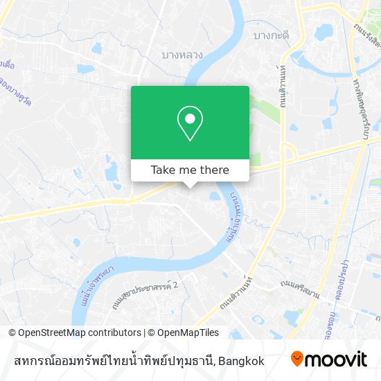 สหกรณ์ออมทรัพย์ไทยน้ำทิพย์ปทุมธานี map