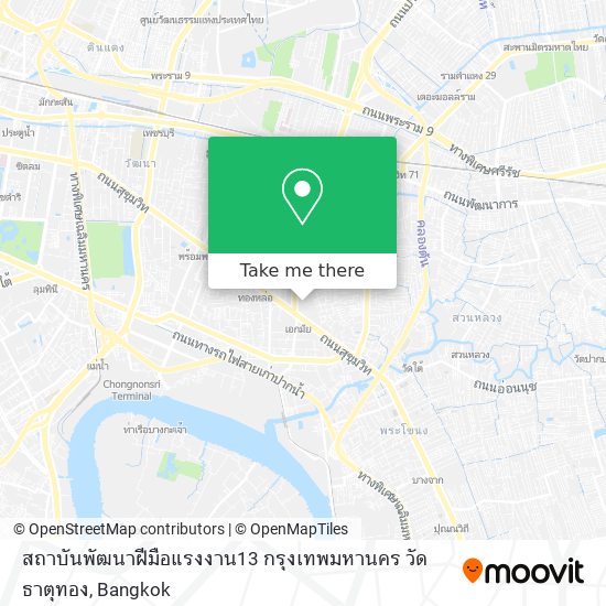 สถาบันพัฒนาฝีมือแรงงาน13 กรุงเทพมหานคร วัดธาตุทอง map