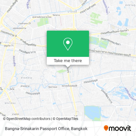 Bangna-Srinakarin Passport Office map