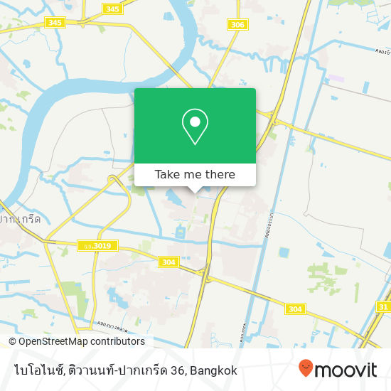 ไบโอไนซ์, ติวานนท์-ปากเกร็ด 36 map