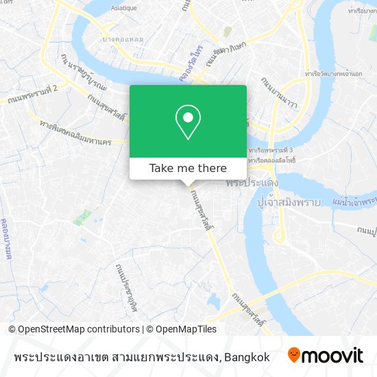 พระประแดงอาเขต สามแยกพระประแดง map