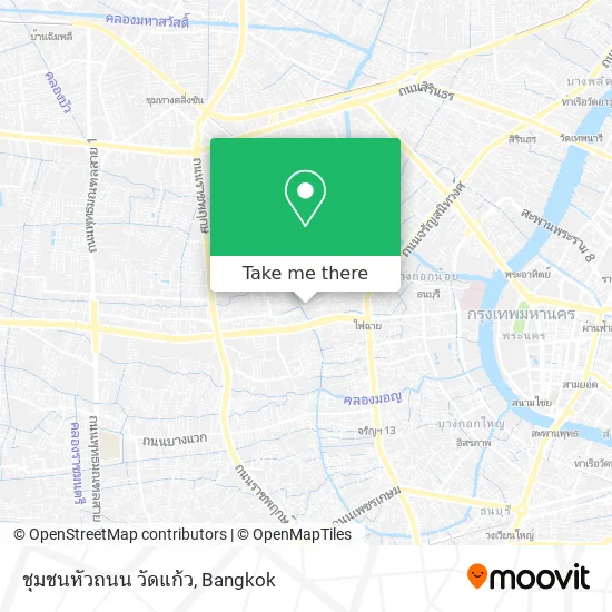 ชุมชนหัวถนน วัดแก้ว map