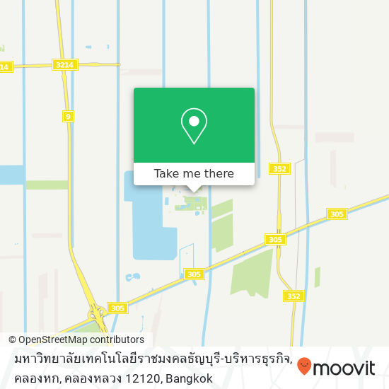 มหาวิทยาลัยเทคโนโลยีราชมงคลธัญบุรี-บริหารธุรกิจ, คลองหก, คลองหลวง 12120 map