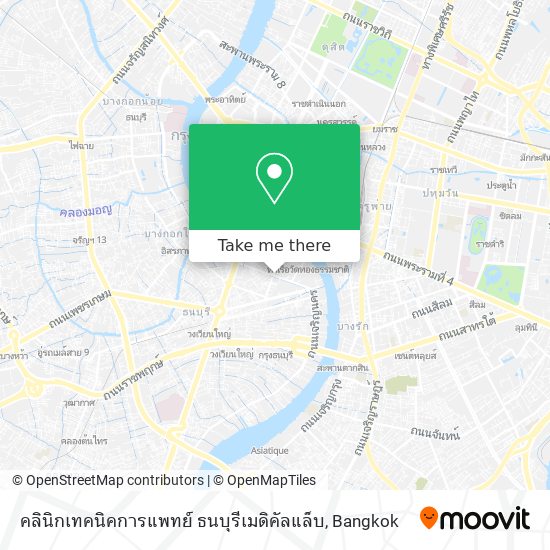 คลินิกเทคนิคการแพทย์ ธนบุรีเมดิคัลแล็บ map