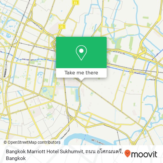 Bangkok Marriott Hotel Sukhumvit, ถนน อโศกมนตรี map