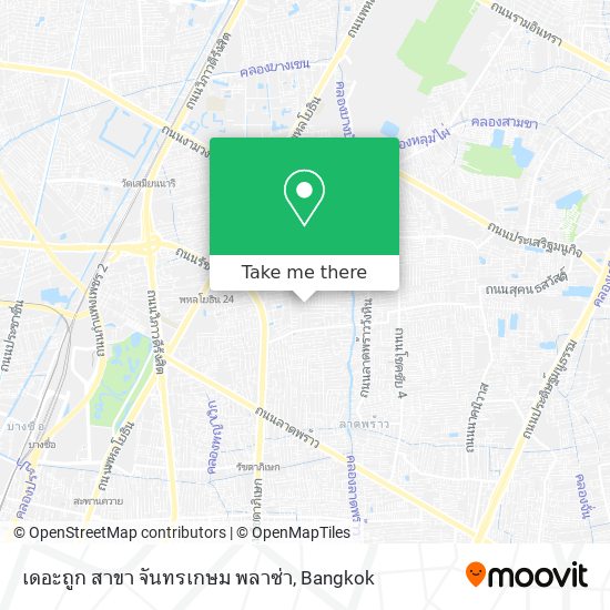 เดอะถูก สาขา จันทรเกษม พลาซ่า map