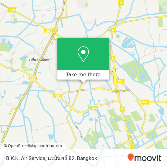 B.K.K. Air Service, นวมินทร์ 82 map