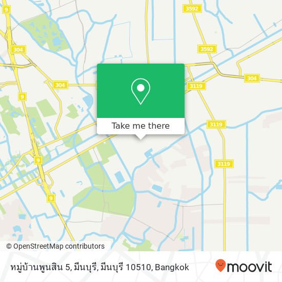 หมู่บ้านพูนสิน 5, มีนบุรี, มีนบุรี 10510 map