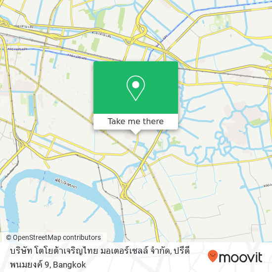 บริษัท โตโยต้าเจริญไทย มอเตอร์เซลล์ จำกัด, ปรีดี พนมยงค์ 9 map