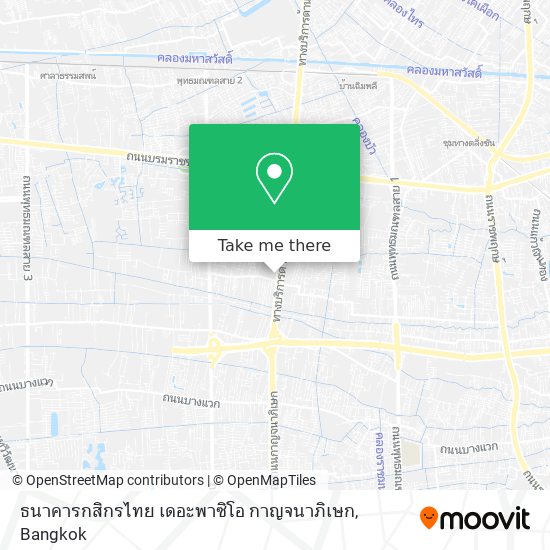 ธนาคารกสิกรไทย เดอะพาซิโอ กาญจนาภิเษก map