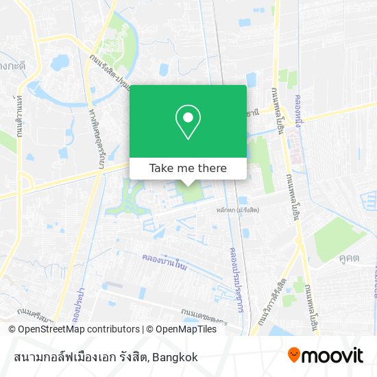 สนามกอล์ฟเมืองเอก รังสิต map