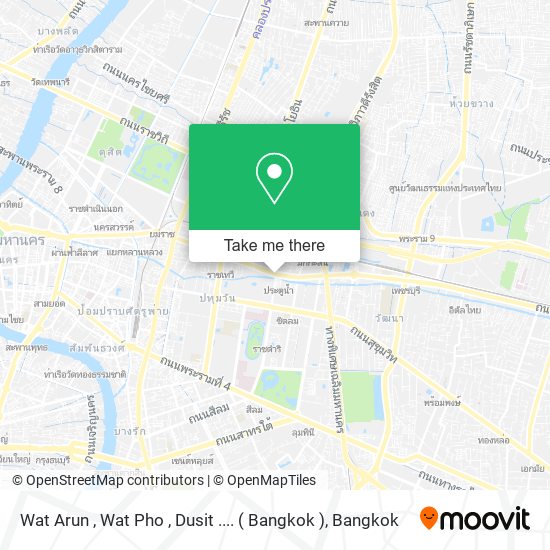 Wat Arun , Wat Pho , Dusit .... ( Bangkok ) map