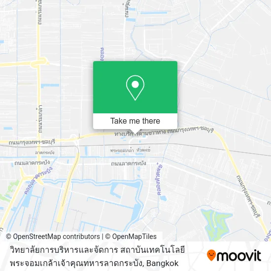 วิทยาลัยการบริหารและจัดการ สถาบันเทคโนโลยีพระจอมเกล้าเจ้าคุณทหารลาดกระบัง map