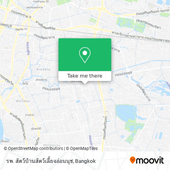 รพ. สัตว์บ้านสัตว์เลี้ยงอ่อนนุช map