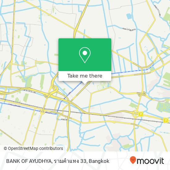 BANK OF AYUDHYA, รามคำแหง 33 map