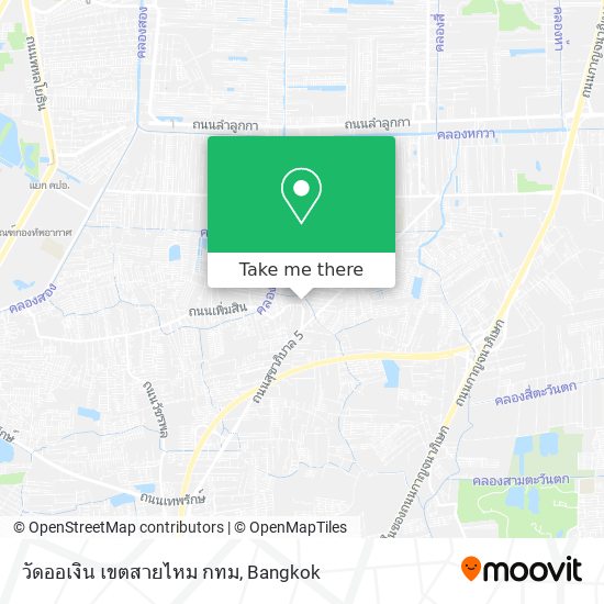 วัดออเงิน เขตสายไหม กทม map