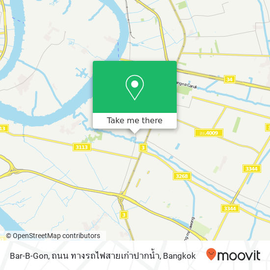 Bar-B-Gon, ถนน ทางรถไฟสายเก่าปากน้ำ map