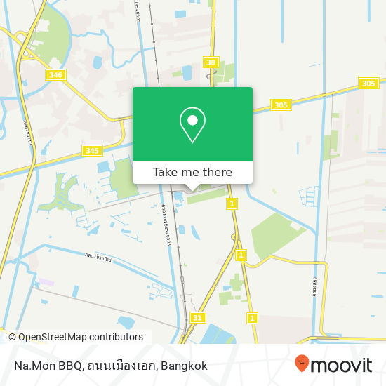 Na.Mon BBQ, ถนนเมืองเอก map