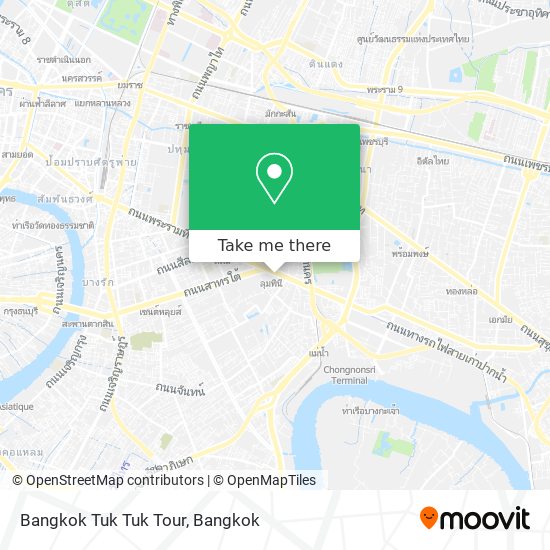 Bangkok Tuk Tuk Tour map