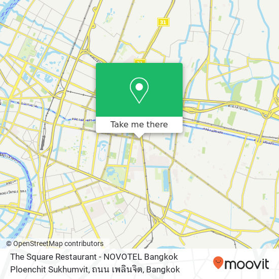 The Square Restaurant - NOVOTEL Bangkok Ploenchit Sukhumvit, ถนน เพลินจิต map