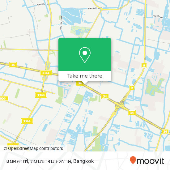 แมคคาเฟ่, ถนนบางนา-ตราด map