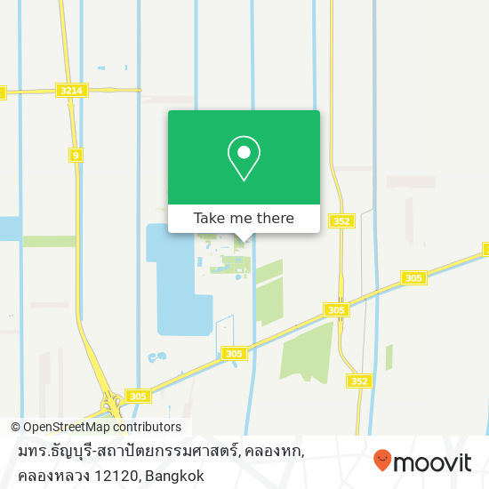 มทร.ธัญบุรี-สถาปัตยกรรมศาสตร์, คลองหก, คลองหลวง 12120 map