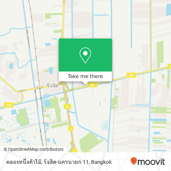 คลองหนึ่งค้าไม้, รังสิต-นครนายก 11 map