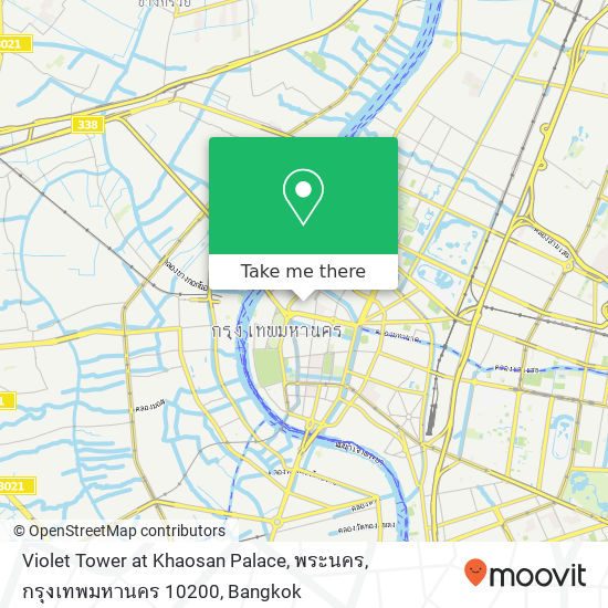 Violet Tower at Khaosan Palace, พระนคร, กรุงเทพมหานคร 10200 map