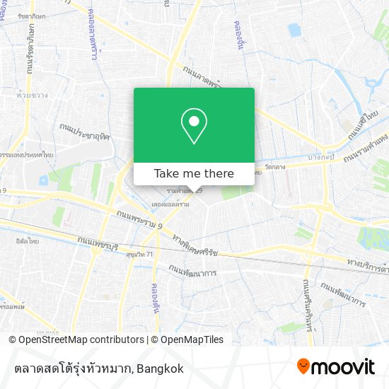 ตลาดสดโต้รุ่งหัวหมาก map