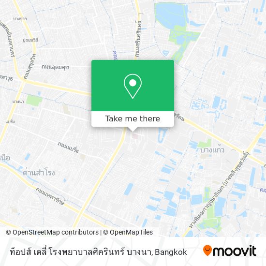 ท็อปส์ เดลี่ โรงพยาบาลศิครินทร์ บางนา map