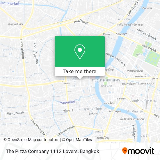 The Pizza Company 1112 Lovers map