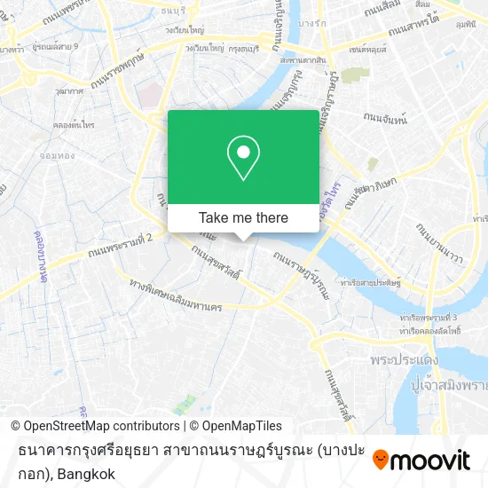 ธนาคารกรุงศรีอยุธยา สาขาถนนราษฎร์บูรณะ (บางปะกอก) map