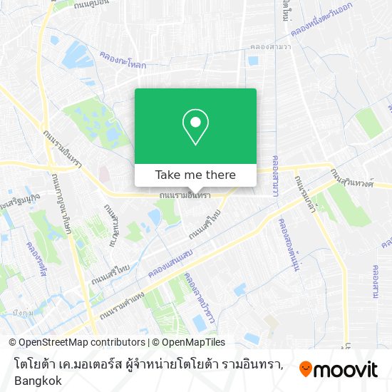 โตโยต้า เค.มอเตอร์ส ผู้จำหน่ายโตโยต้า รามอินทรา map