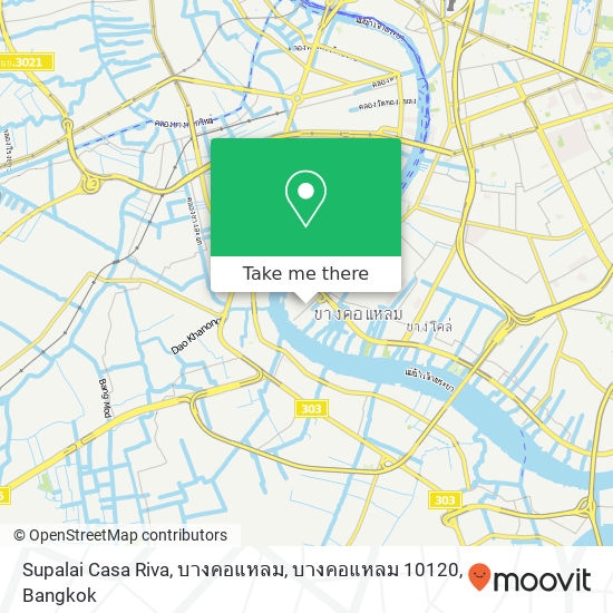 Supalai Casa Riva, บางคอแหลม, บางคอแหลม 10120 map