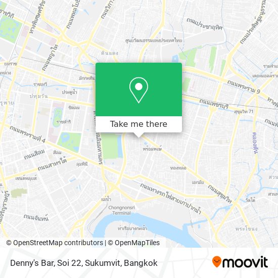 Denny's Bar, Soi 22, Sukumvit map
