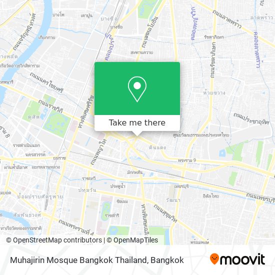 Muhajirin Mosque Bangkok Thailand map